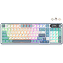 Royal Kludge RK-S98 Tri-Mode RGB 98 Keys Hot Swappable Mechanical Keyboard Light Cloud (Brown Switch, Chartreuse Switch, Beige Switch)