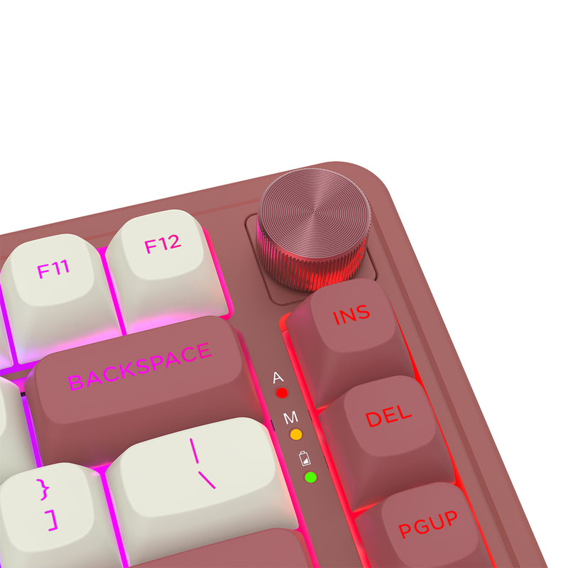 Redragon K673WR Ucal Max RGB Wireless 75% Hot-Swappable Gasket Mechanical Keyboard with Knob