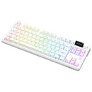 Ajazz AK870 V2 RGB Tri-Mode 87-Keys TKL Gasket-mounted Hot Swappable Mechanical Keyboard (White Contour) (Maillard Switch)