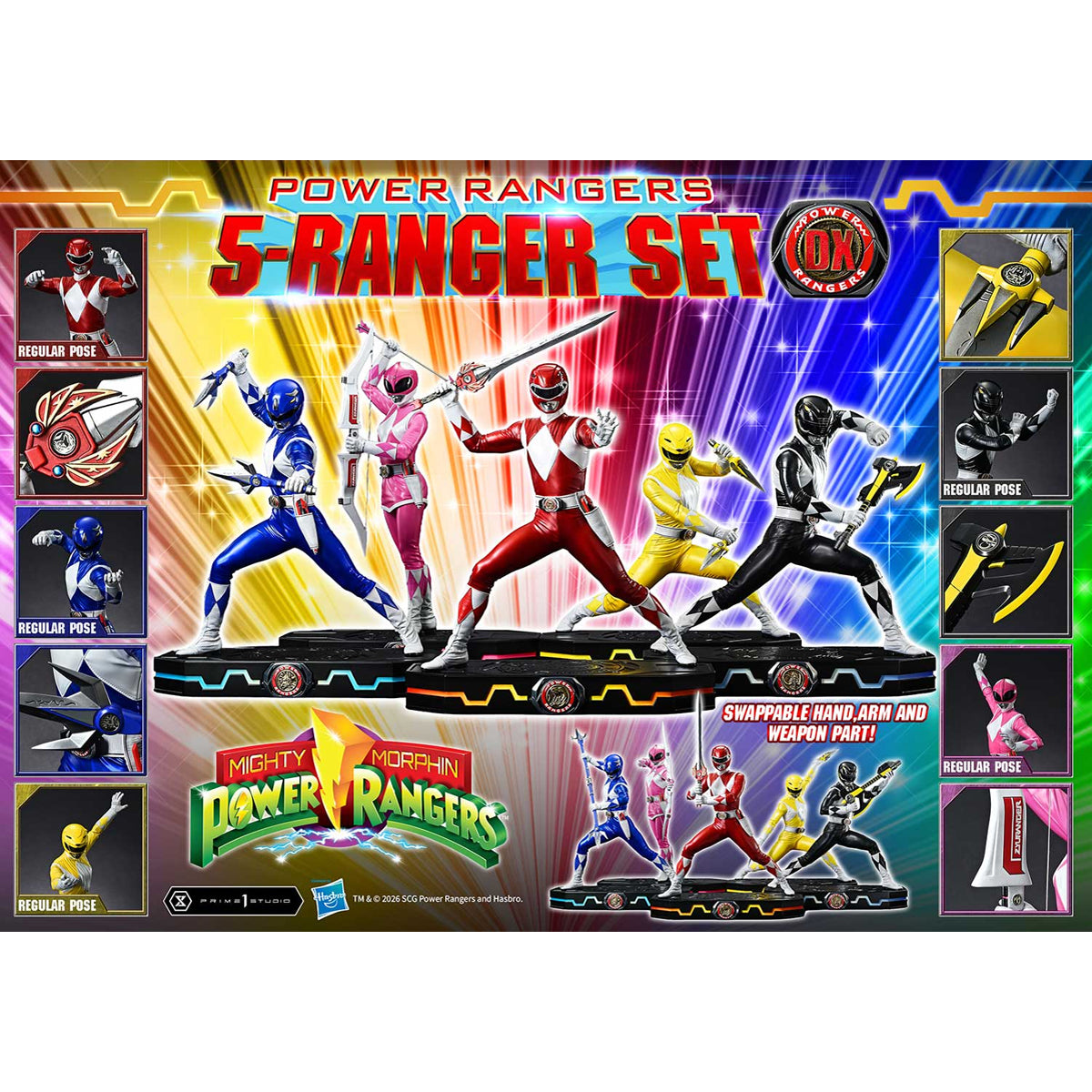 Premium Masterline Mighty Morphin Power Rangers: Power Rangers 5-Ranger Set