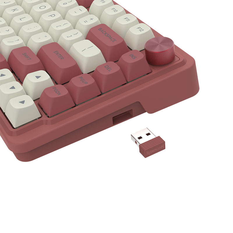 Redragon K673WR Ucal Max RGB Wireless 75% Hot-Swappable Gasket Mechanical Keyboard with Knob