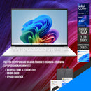 Asus Zenbook S UX5406SA-PZ586WSM Laptop (Scandinavian White) | 14" 3K (2880x1800) OLED | Ultra 7 258V | 32GB RAM | 1TB SSD | Intel Arc Graphics | Windows 11 Home + MS Office Home & Student 2021 + MS 365 Basic + AP4600 Backpack