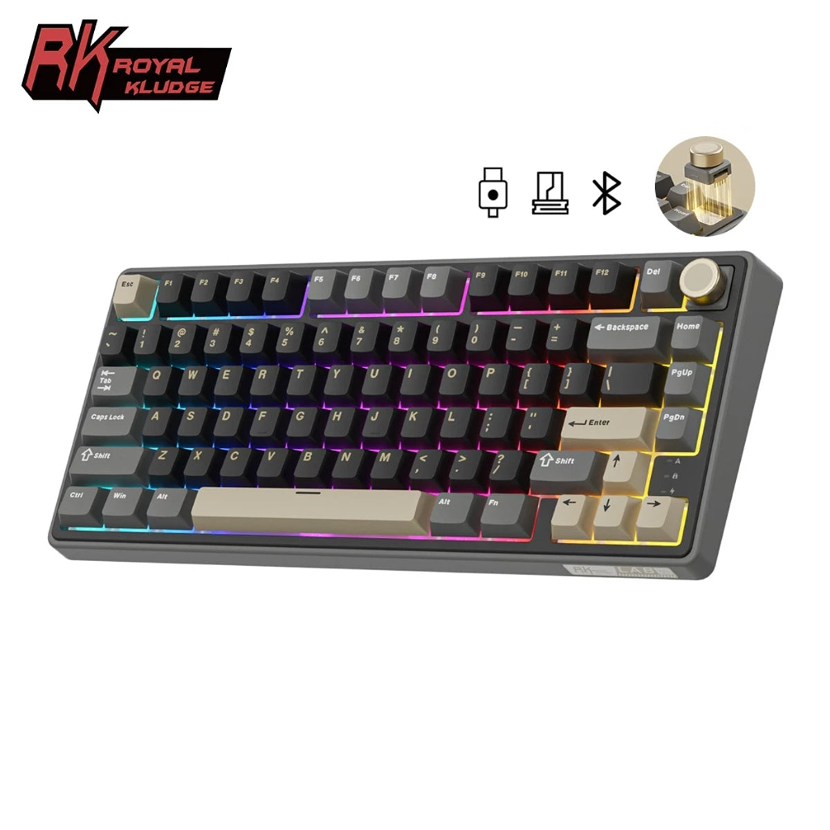 Royal Kludge R75Pro QMK Tri-Mode RGB 80 Keys Hot-Swappable Keyboard