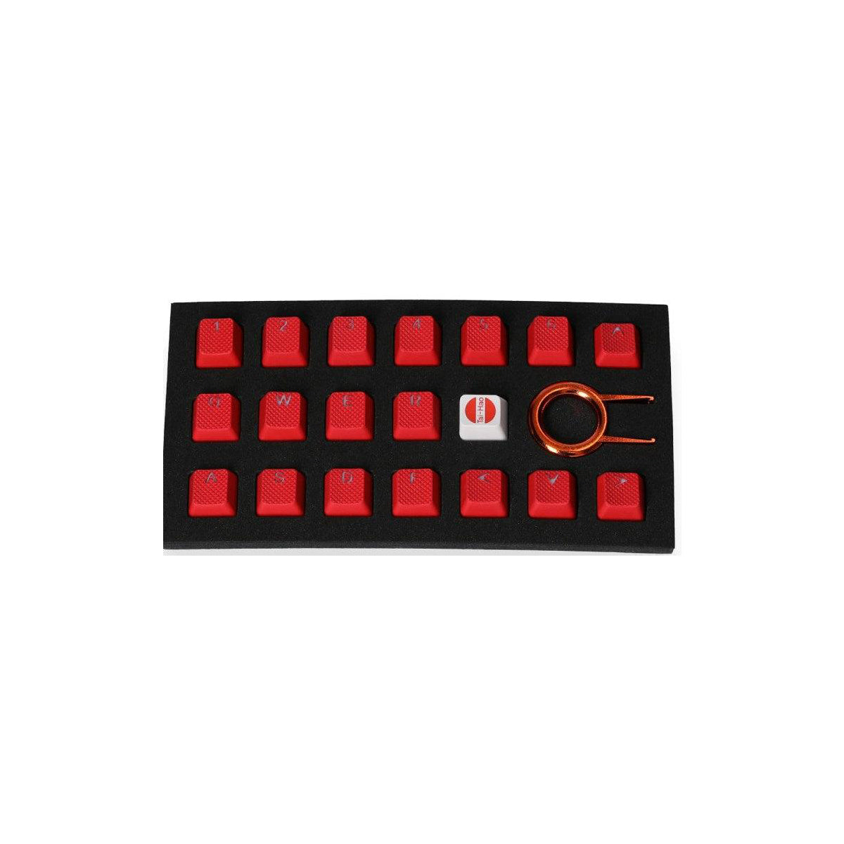 Taihao Rubber Double Shot Backlit Gaming Keycaps Set For Cherry MX Switch Type (18-keys) (Red)