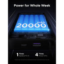 Ugreen 20000mAh 67W 1C1A Power Bank with Built-in Cable (Grey)