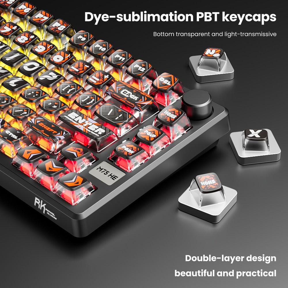 Royal Kludge RK-M75 HE Single-Mode RGB 81 Keys Hot-Swappable Mechanical Keyboard Hephaestus
