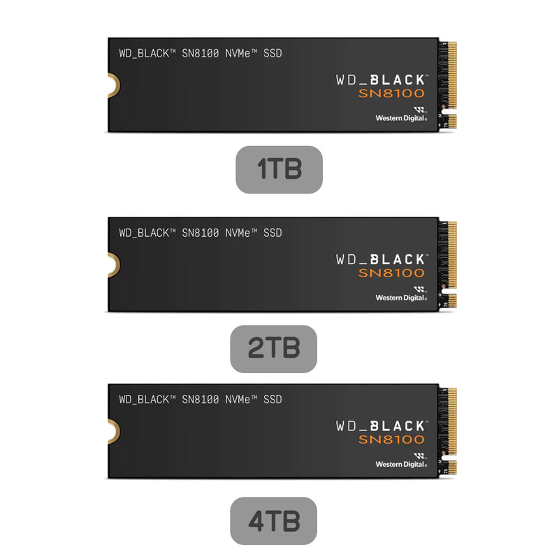 WD BLACK SN8100 NVMe PCIe Gen5 x4 M.2 2280 14900MB/s Gaming SSD 
