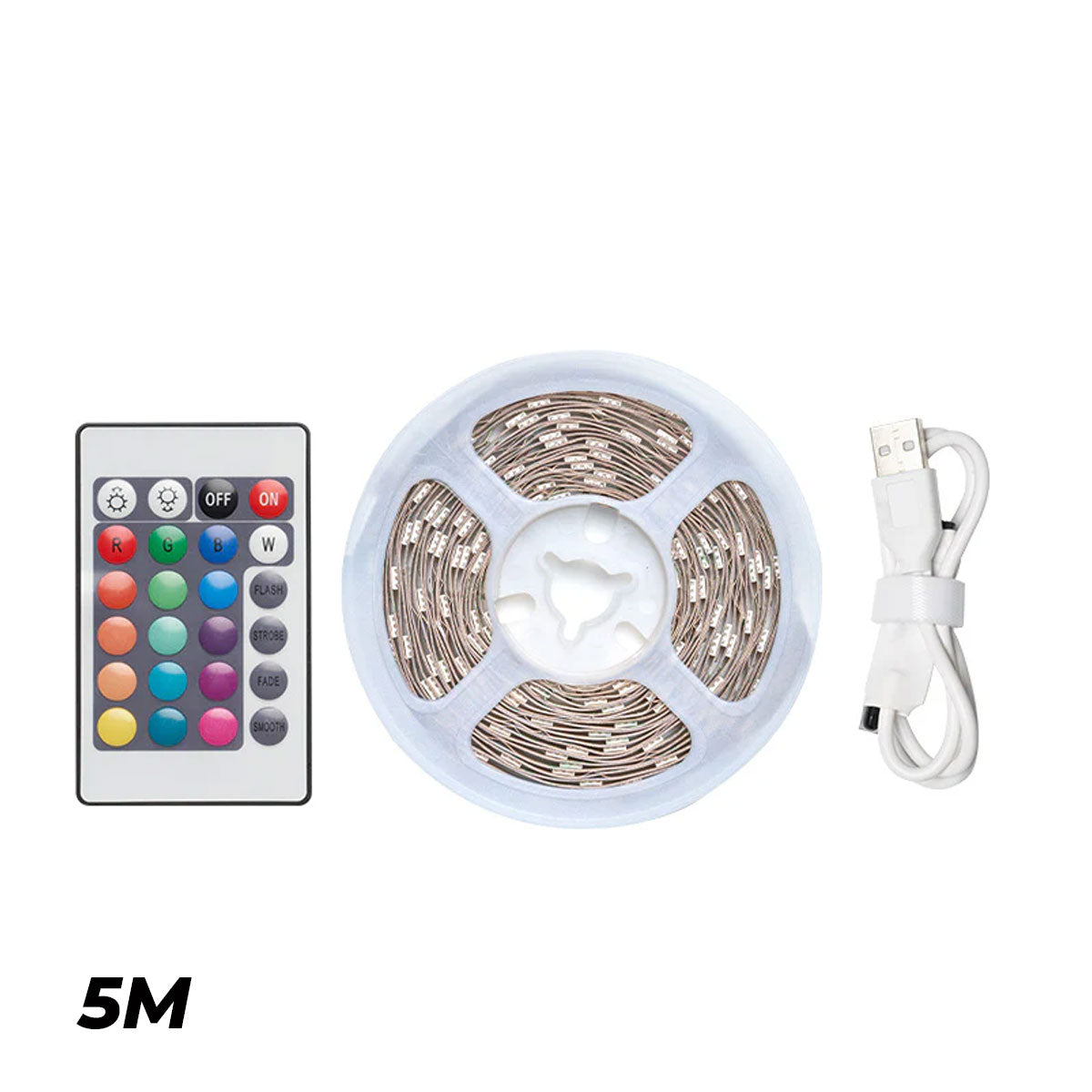 Vention RGB FPC LED Strip Lights with IR Remote & USB 5V Power Supply - (2M, 5M) (PAAWH, PAAWJ)