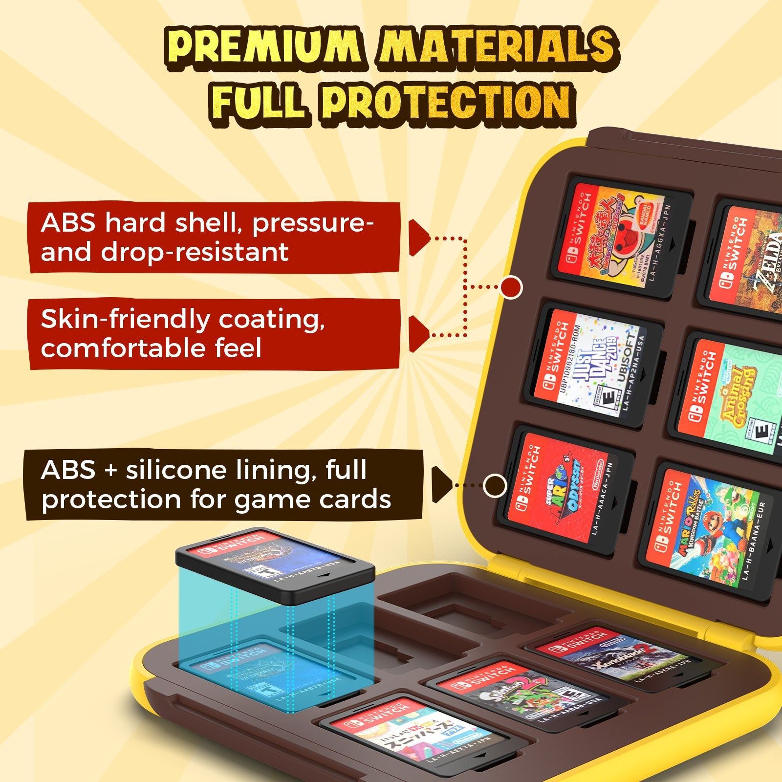 IINE Magnetic Card Case for Nintendo Switch 2 (Yellow) (L1181)