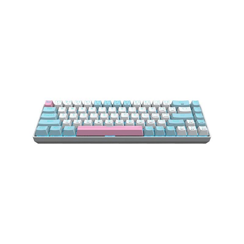 E-Yooso Z-686 Ice Blue Single Light 68 Keys Wired Mechanical Keyboard White/Blue (Brown Switch)