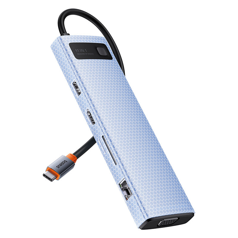 Baseus Metal Gleam Series 11-Port Hub USB-C to HDMI 4K@60Hz + VGA + 3xUSB 3.0 + USB 2.0 + USB-C PD