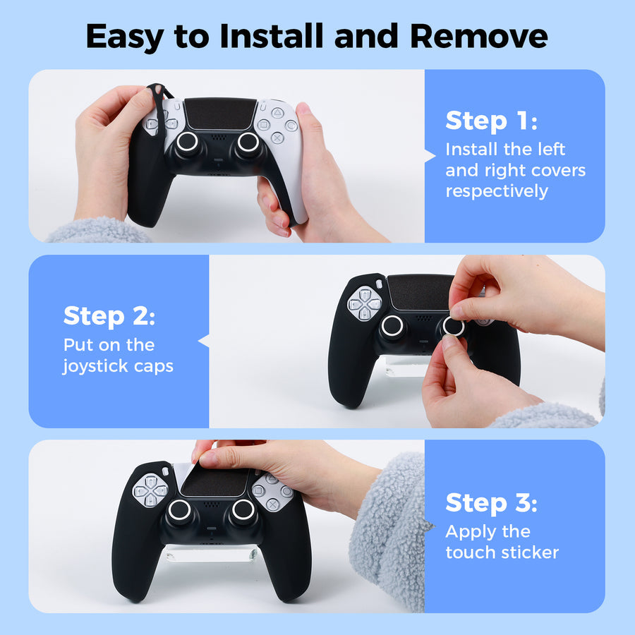 IINE Split Silicone Case Cover for PS5 Controller 