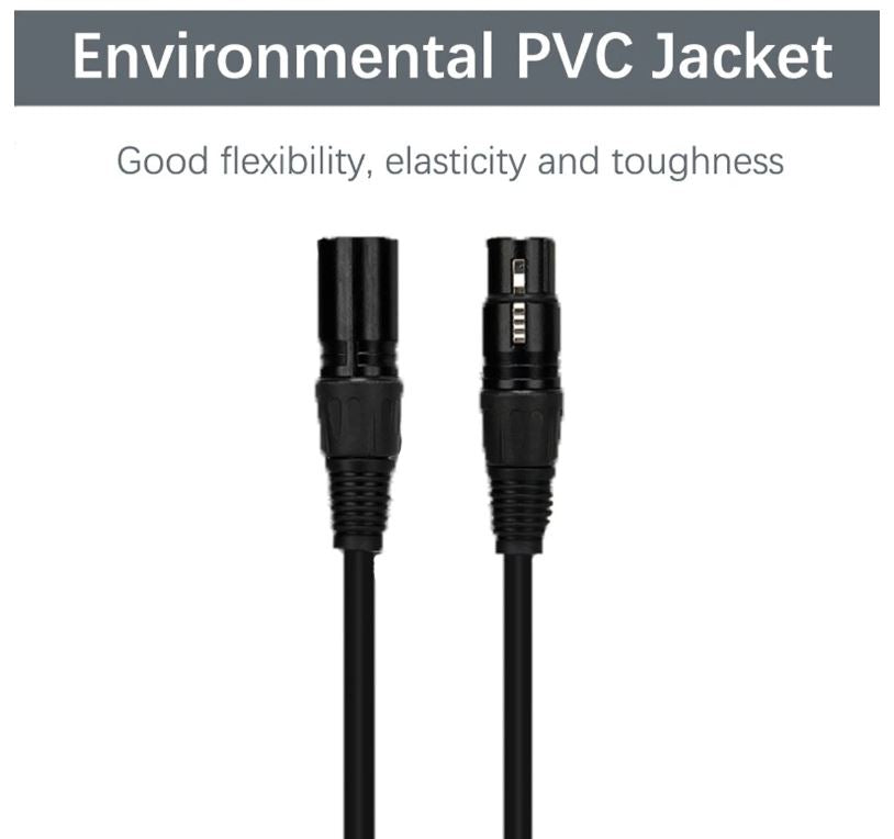 Ugreen XLR Male To Female Microphone Extension Audio Cable - (Black) - DataBlitz