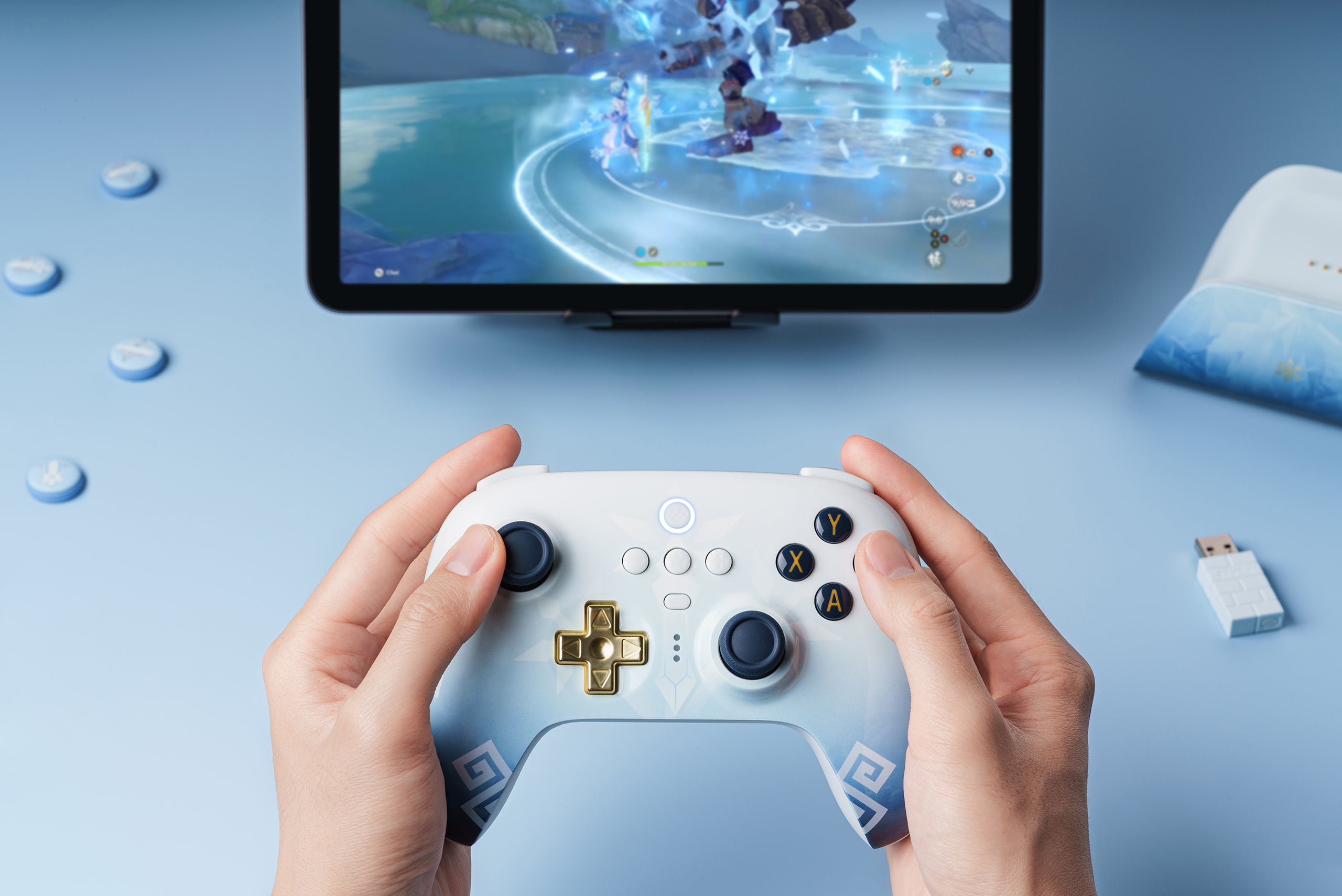 8Bitdo Genshin Impact Ultimate 2.4G Wireless Controller - Chongyun