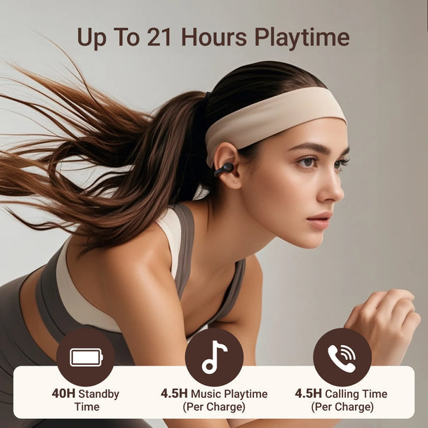 Weofly ClipFits Clip-on Earbuds (Black) (WFCF881BL)