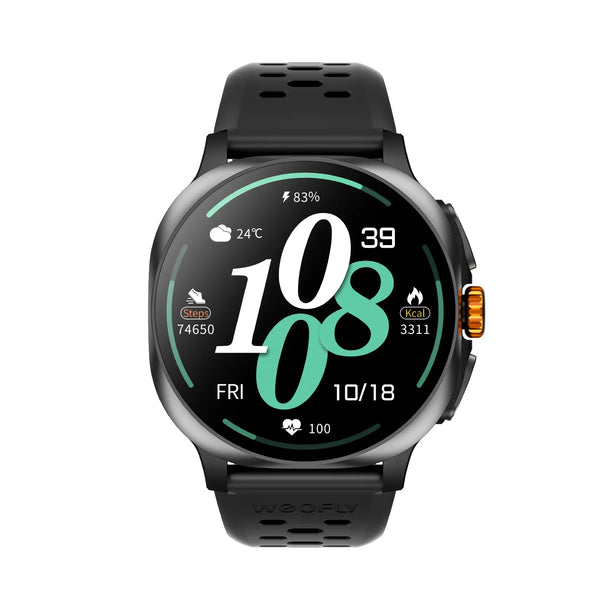 Weofly Vive 2 Smartwatch (Black, Silver) (WFVV708BL, WFVV708SL)