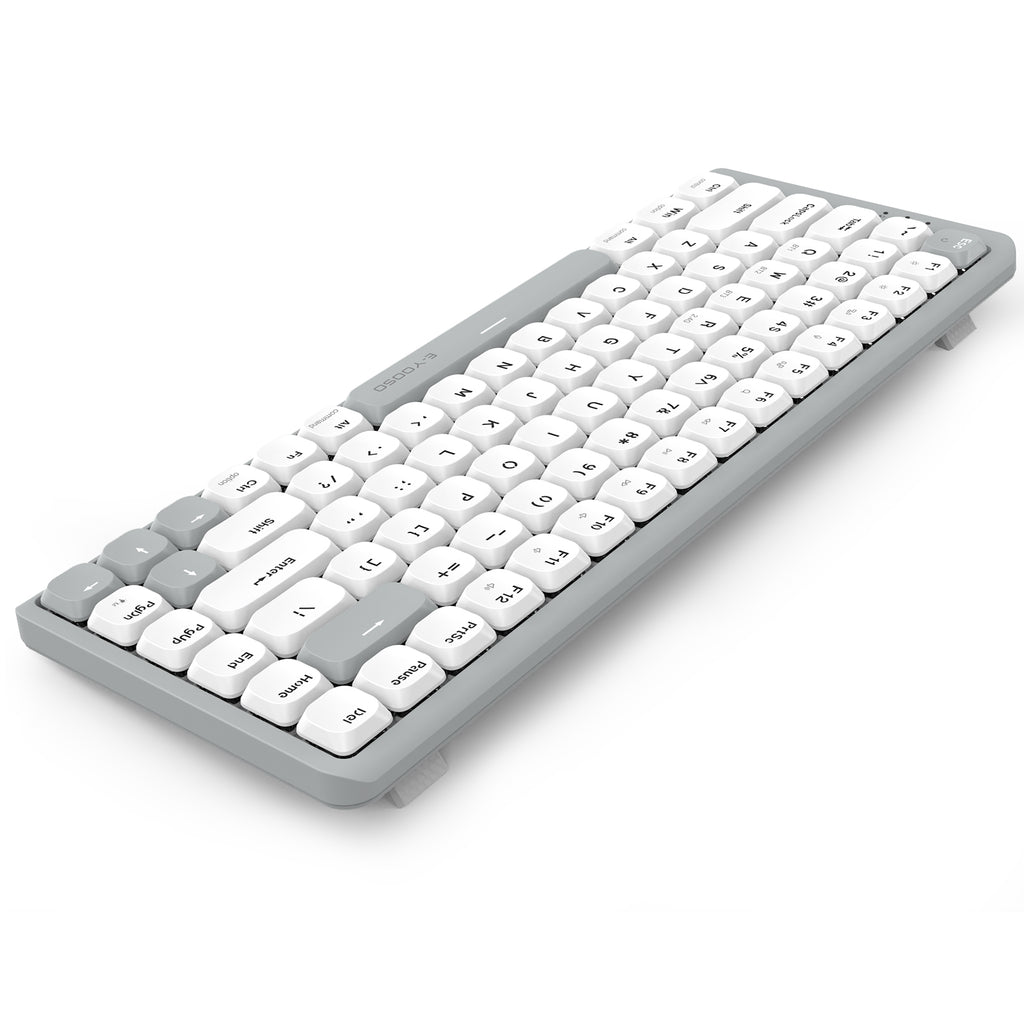 84 Keys E-Yooso Z-84 Tri-Mode 84-Keys Mechanical Keyboard White/Grey (Red Switch)