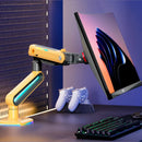 North Bayou Heavy Duty Single Deskmount Gaming Monitor Arm (up to 60" or 20Kg)