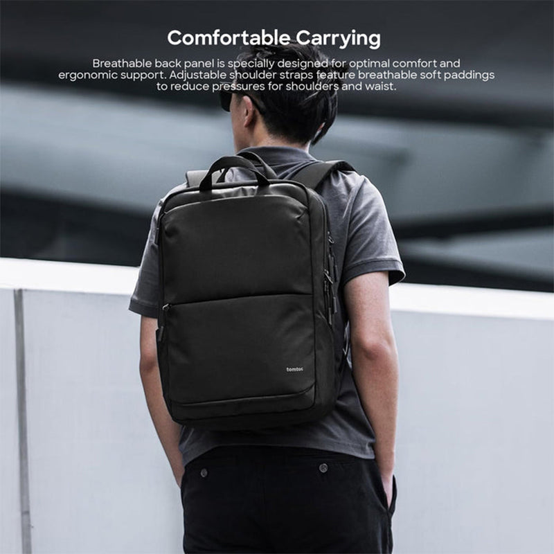 Tomtoc Navigator-T71 15.6" 24L Premium Urban Laptop Backpack (Black) (T71M2D1) 