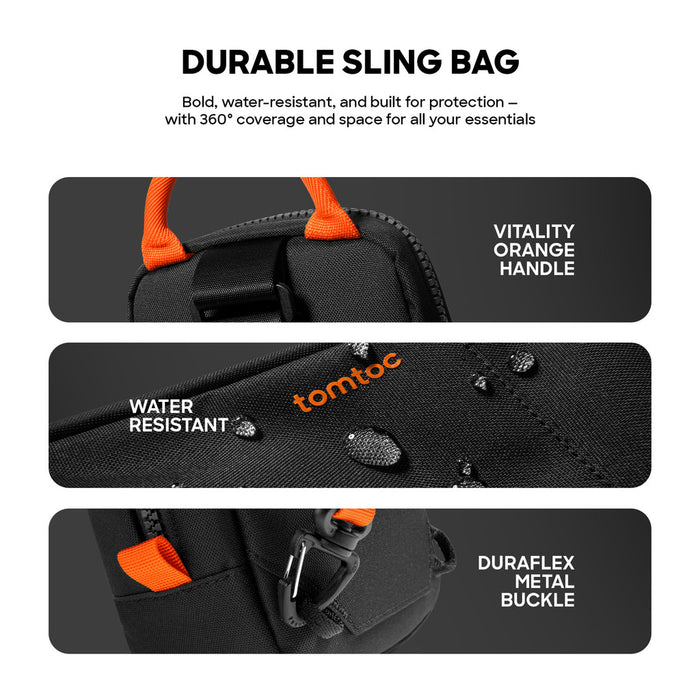 Tomtoc GameOn-G49 Sling Bag for Nintendo Switch 2 (Red, Black, Gray)