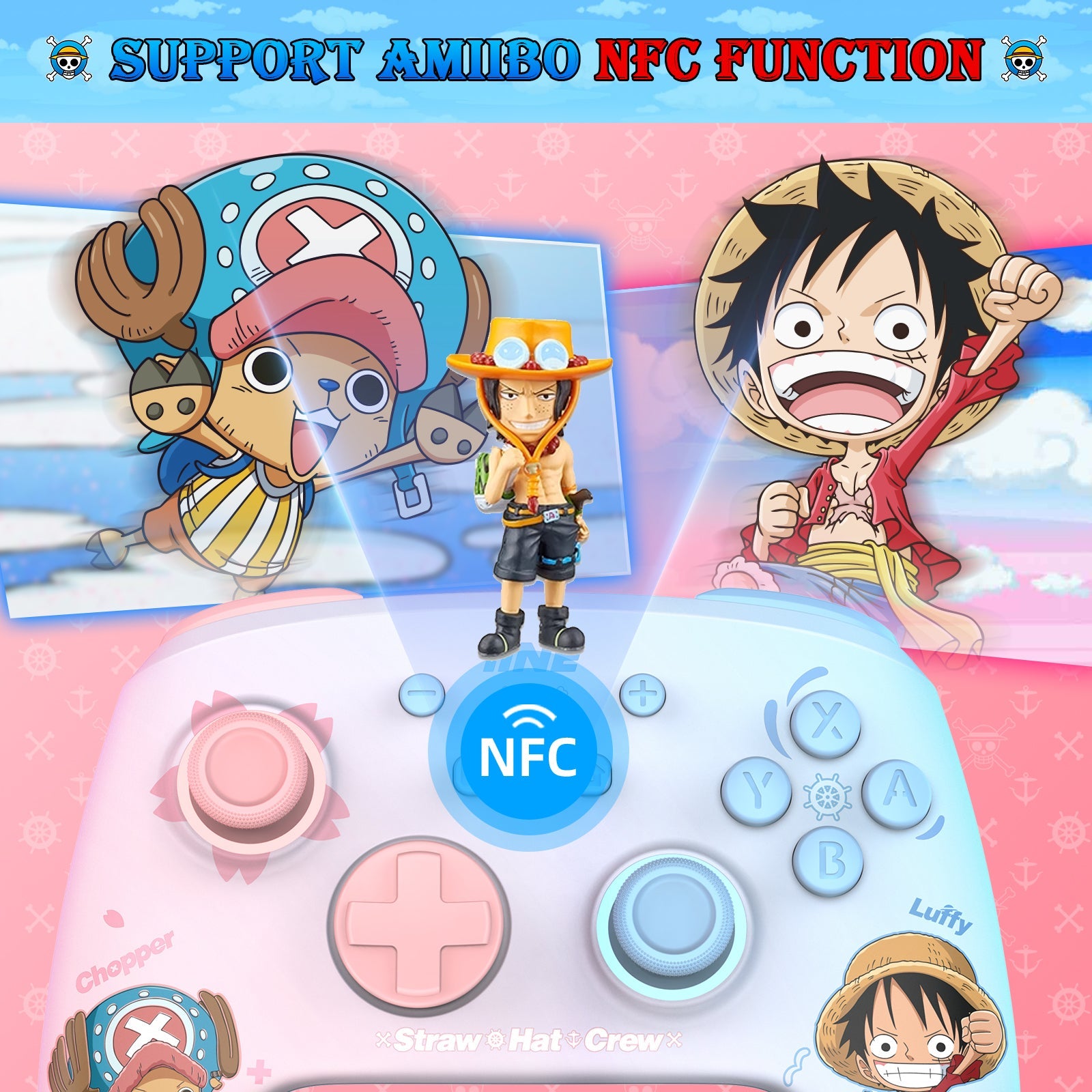 IINE Wireless Controller for N-Switch / N-Switch Lite / N-Switch OLED (Luffy & Chopper) | DataBlitz