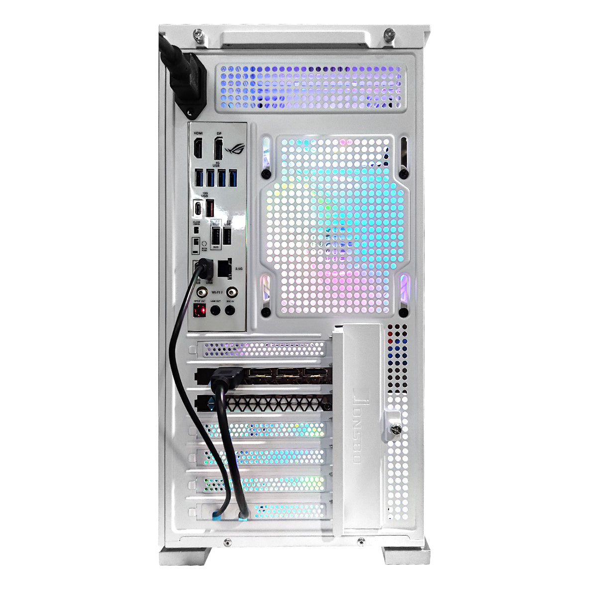 Ultra D41 Mesh White Desktop Gaming PC with Secondary Display Screen | AMD Ryzen 7 7800X3D | 64 GB RAM | 2TB SSD | RTX 5070 Ti | Windows 11 Pro
