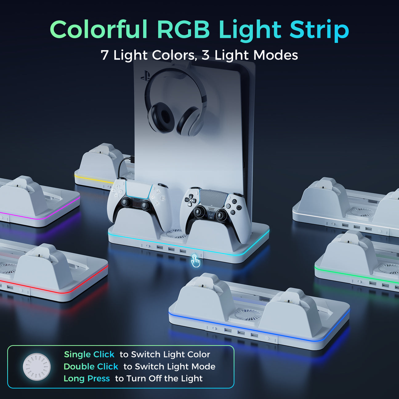 IINE Cooling Charging Station for PS5/PS5 Slim/PS5 Pro (L1061)