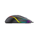 Aula Wind F805 Rainbow Backlit 7-Key Ergonomic Wired Optical Gaming Mouse (Black)