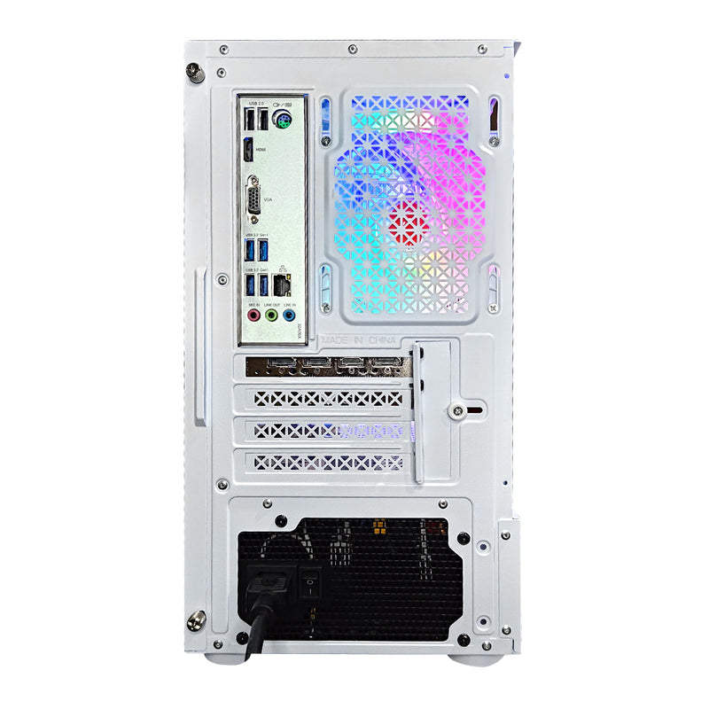 Alpha Reyna White V2 Desktop Gaming PC | AMD Ryzen 5 5500 | 16GB RAM | 512GB SSD | RTX 4060 | Windows 11 Pro