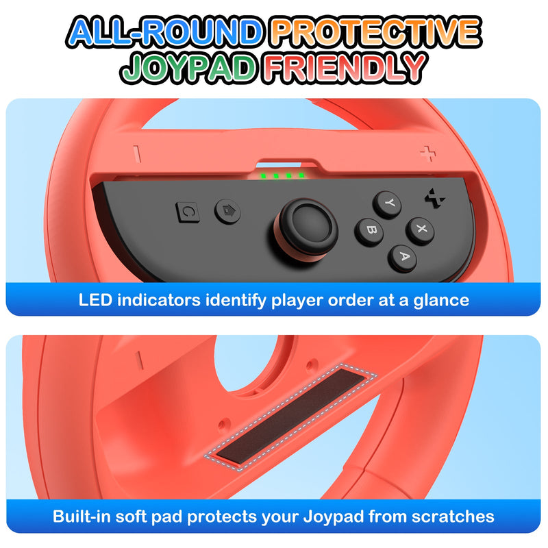 PMW Steering Wheel for Nintendo Switch 2 / Nintendo Switch (Blue/Orange) (L1143)