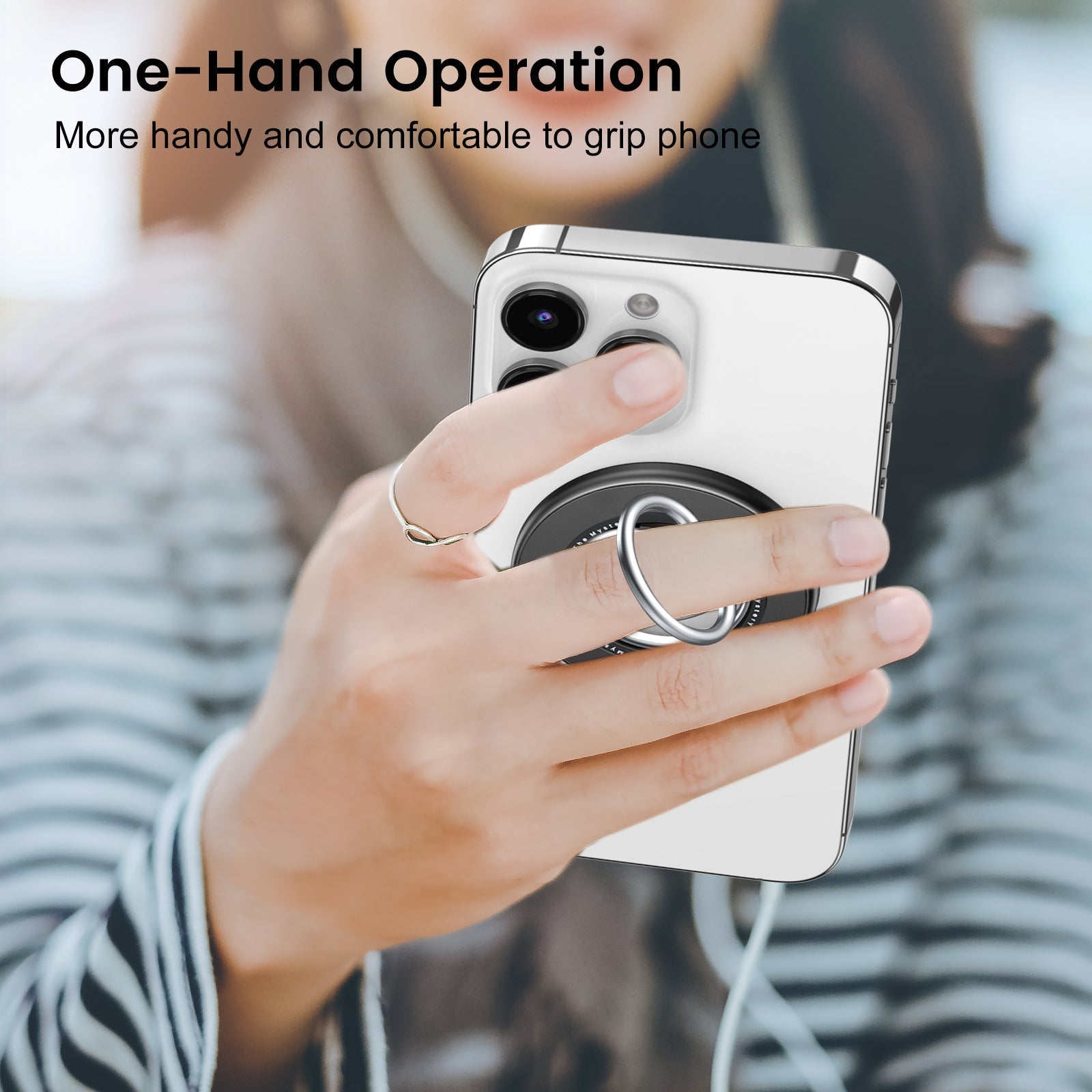 SODI BM350 Double-Sided Magnetic Phone Ring Holder Grip for iPhone