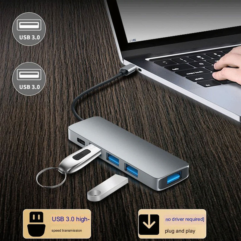 DataBlitz - Airsky USB-C Docking Station 4 In 1 (HC-13E)