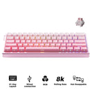 Ajazz ALUX60 RGB Wired 61-Keys Aluminum CNC Case Hot-Swappable Mechanical Keyboard (Gradient Pink) (Magnetic Powder Shaft Switch)