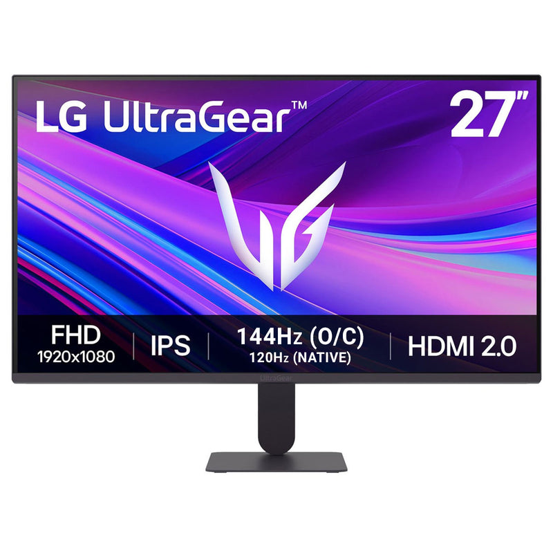 LG UltraGear 27G411A-B 27" FHD (1920x1080) 144Hz (O/C) 1ms MBR G-SYNC Compatible / AMD FreeSync IPS Gaming Monitor with Tilt Adjustment