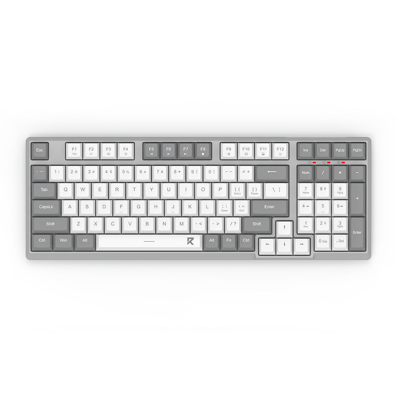 Redragon BK-7114WG Scissor Mechanism Slim Wireless 96% Keyboard (White/Grey)