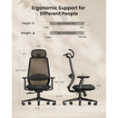 ProtoArc EC200 Ergonomic Mesh Office Chair (Black, Grey) (CP016352, CP016353)