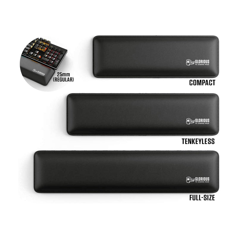 Glorious PC Gaming Race Padded Keyboard Wrist Rest Regular (Full Size/Tenkeyless/Compact) (Black)