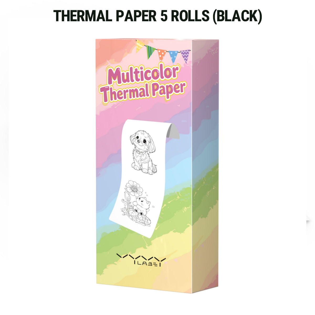 Vyvylabs Thermal Paper 5 Rolls (Black) (V-RMZ-BK)