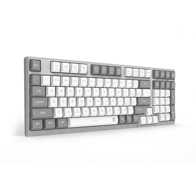 Redragon BK-7114WG Scissor Mechanism Slim Wireless 96% Keyboard (White/Grey)