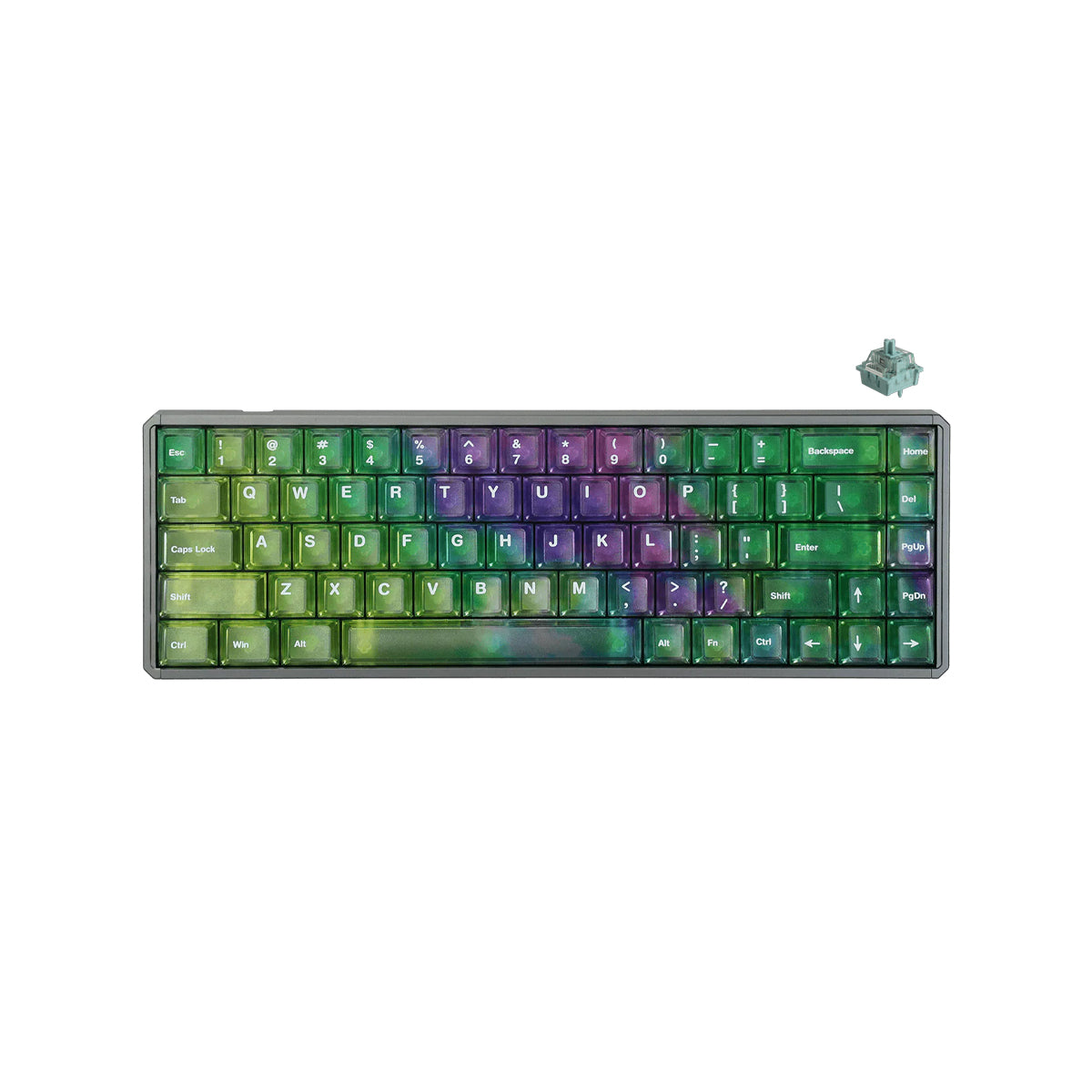 Akko MOD68 HE Aluminum Case Wired ARGB Magnetic Keyboard (Grey-Aurora)