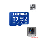 Samsung T7 UHS-I C10 U3 V30 A2 170MB/s Read microSDXC