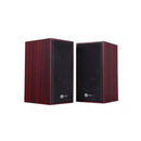 Lecoo DS105 Wired Desktop Speaker (Red Wood Grain)
