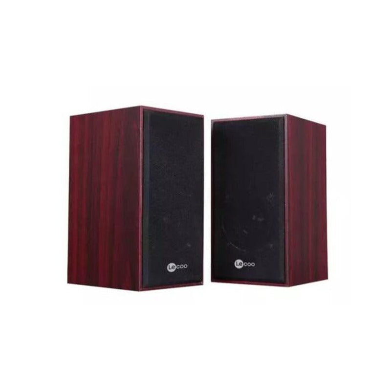 Lecoo DS105 Wired Desktop Speaker (Red Wood Grain)