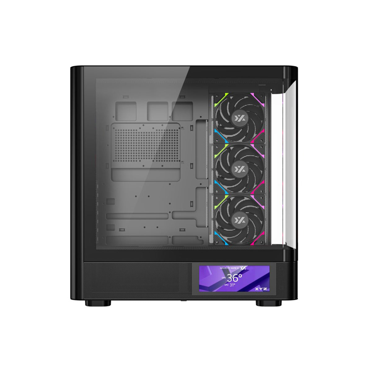 XYZ Quantum Pro ATX Curved Glass Panoramic PC Case 