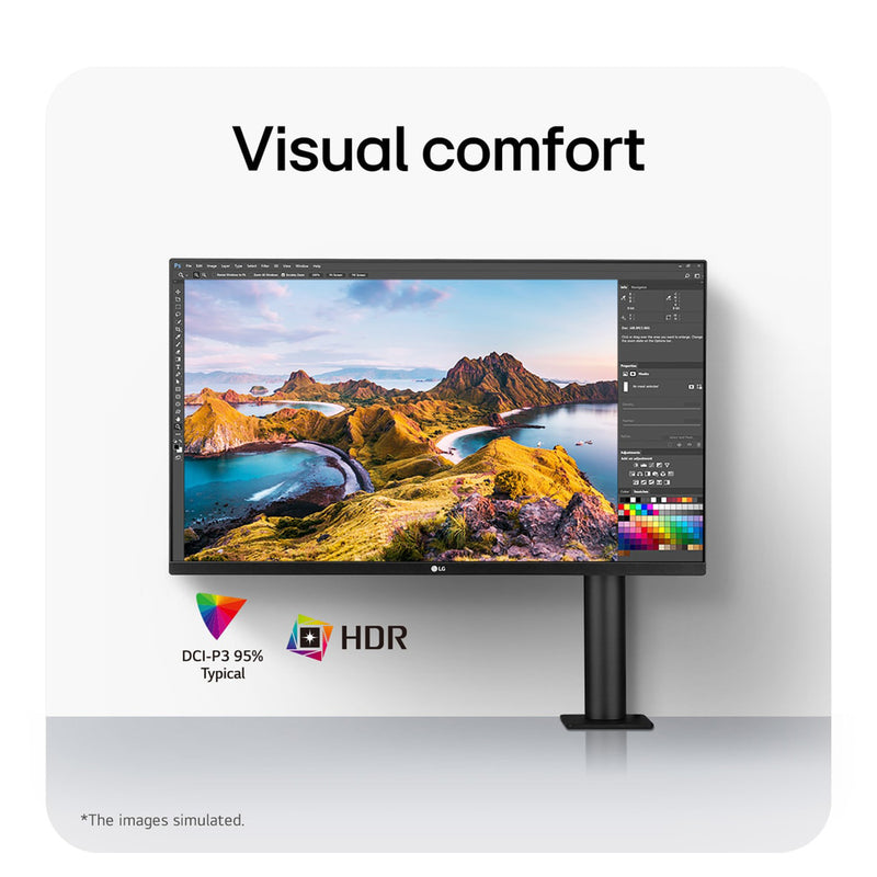 LG 32UN880K-B 31.5" 4K UHD (3840x2160) 60Hz 5ms GTG Ergo IPS USB-C Monitor