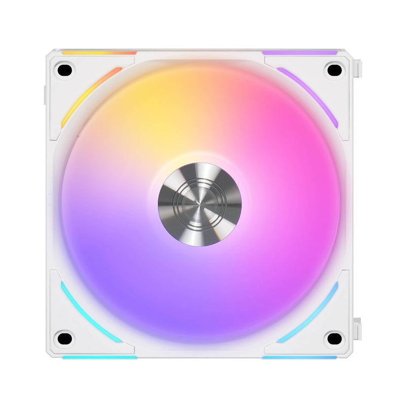 Lian Li Uni Fan AL120 V2 RGB 120mm Revolutionized Daisy-Chain ARGB Triple Fan (White) (UF-AL120V2-3W)