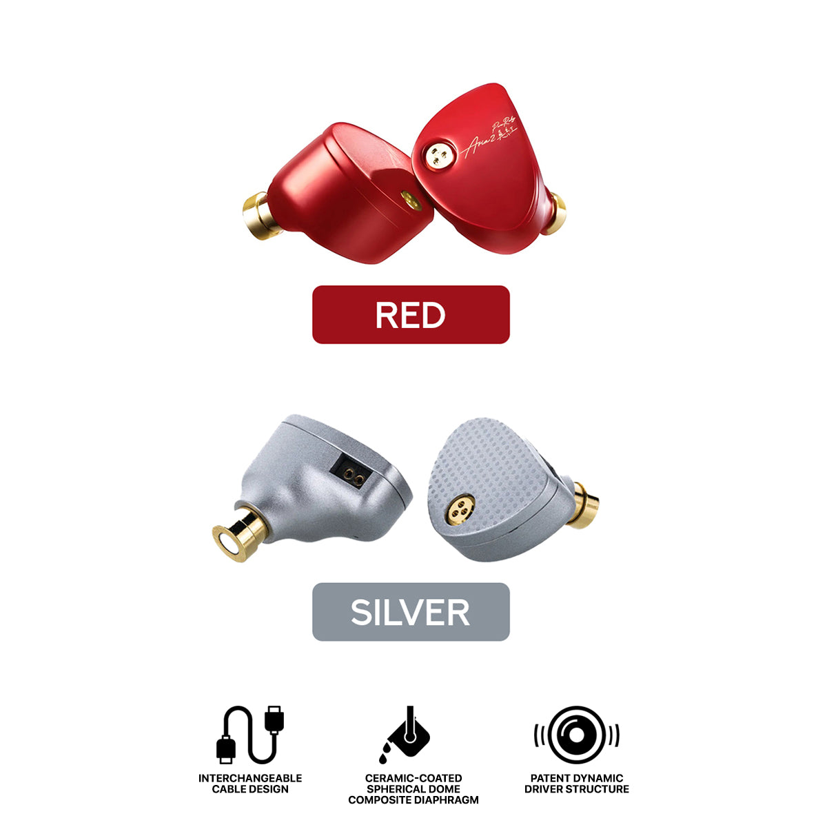 Moondrop Aria 2 In-Ear Headphone with 0.78 2 Pin Cable Replaceable Plugs 3.5/4.4mm Earphone