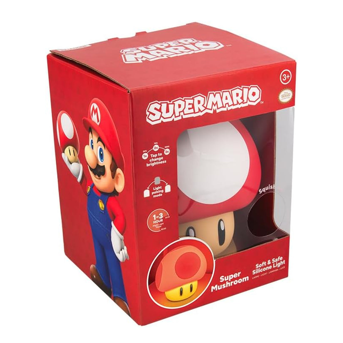 Paladone Super Mushroom SquishyGlo Silicone Light (PP15818NN)