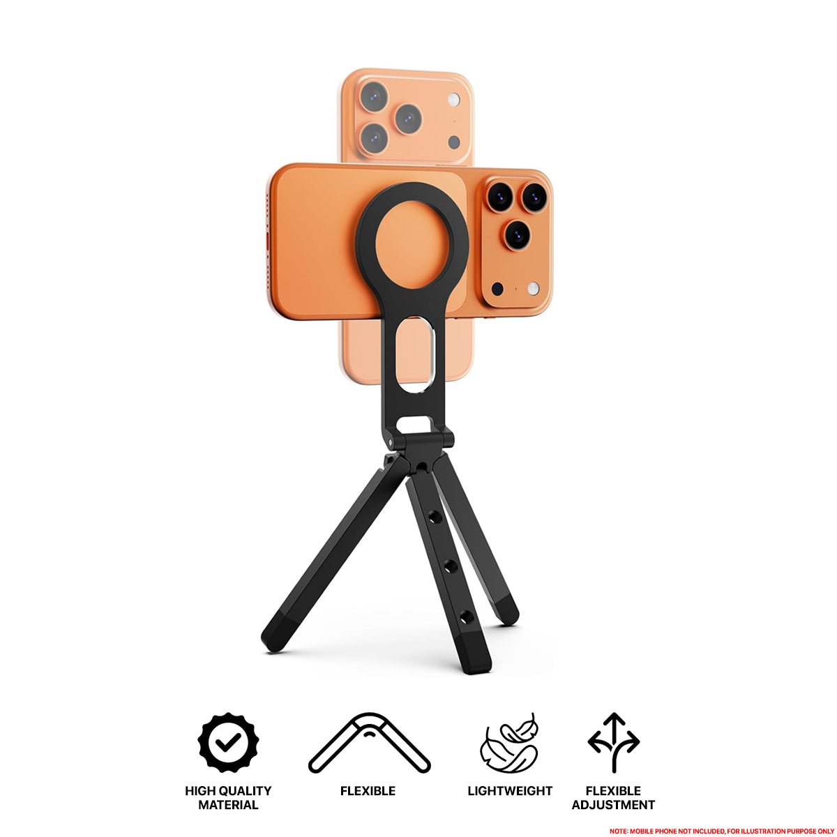 SODI ST05 Magnetic Tripod Adjustable Phone Holder (Black)
