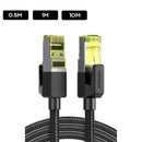 Ugreen Cat7 F/FTP Round Ethernet Braided Pure Copper Cable - (Black) (0.5m, 1m, 10m)